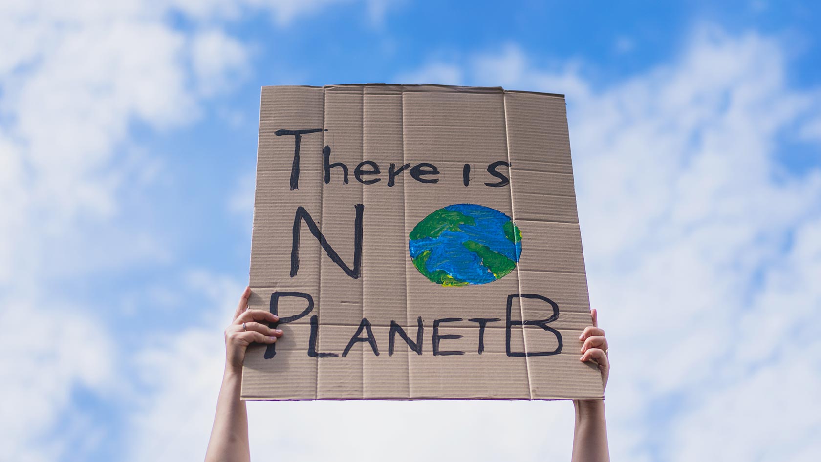 Sign "There is no planet B"